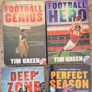 Football novels by Tim Green - lot of 4 books